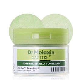 Dr.Melaxin Cactox Pore Relief Jelly Toner Pads - Cooling & De-Puffing Face Exfoliator Wipes for Enlarged Pores with Cactus Extract & PHA, K-Beauty Skincare, 60 Count (170ml)