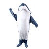 Wearable Shark Sleeping Bag Soft Cozy Flannel Hooded Blanket for