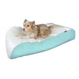 Indoor/Outdoor Waterproof Dog Bed (Multiple Sizes and Colors) (White/Seafoam, Large)