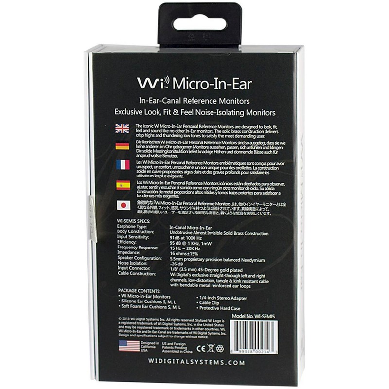 Wi Digital SEMI5 Wi Micro-In-Ear Professional High-Definition In-Ear-Canal Micro-Driver Reference