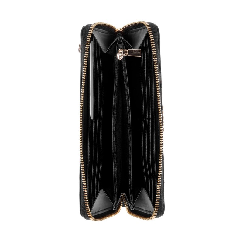 GUESS Edita Large Zip Around Wallet, Black