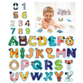 XPJBKC Bath Letters and Numbers, 36pcs Foam Bath Letters with Storage Bag, Baby Educational Bath Alphabet Letters Toys, Numbers for Kids, Toddlers
