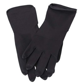 Soleutre 5 Paar Handschuhe für Haarfärbemittel, schwarz, wiederverwendbar, Handschuhe in Haarfarbe für Wohnzimmer, rutschfest, wasserdicht, für Friseursalon oder Gartenarbeit (Größe S)