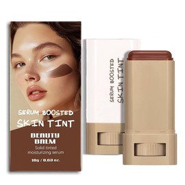 Beauty Balm Serum Boosted Skin Tint-A 3-in-1combining Foundation Stick, Lightweight solid Tinted Moisturizing Serum Contour Foundation Face for Women，Buildable Medium-to-Full Coverage(#01)