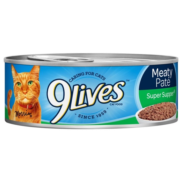 9Lives Meaty Paté Super Supper Wet Cat Food, 5.5 Ounce (Pack of 24)