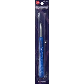 Boye Anodized Aluminum Crochet Hook with Ergonomic Acrylic Handle, 5 mm, Blue