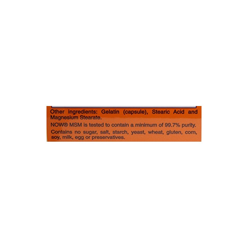 NOW MSM 1000 mg,120 Capsules