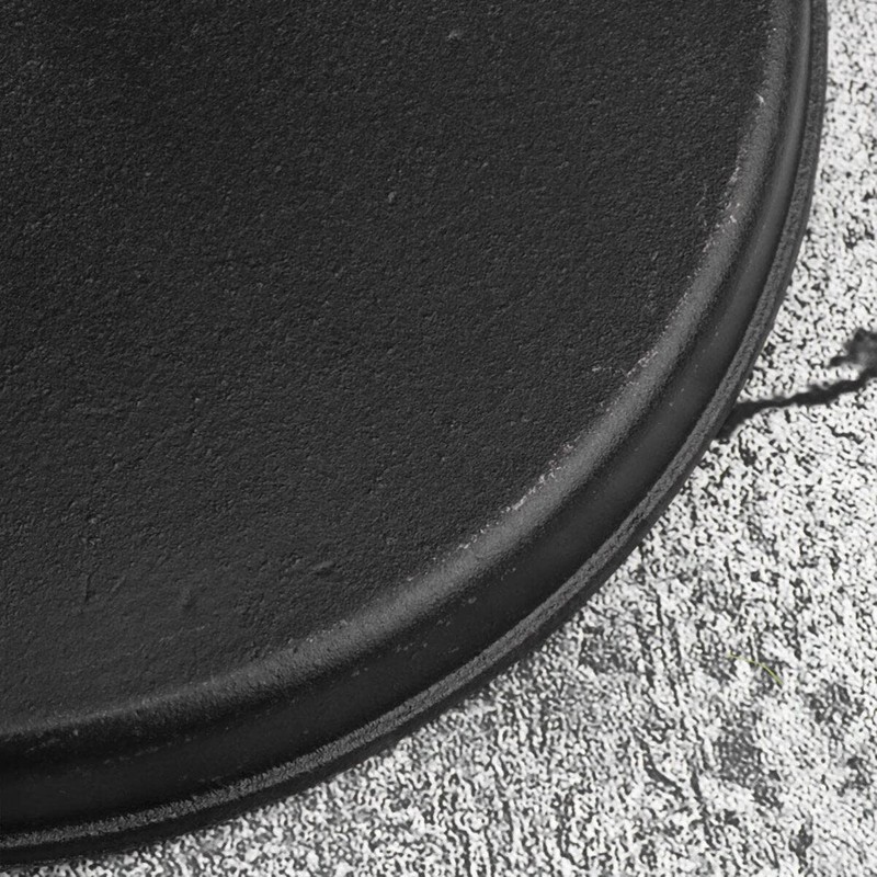DOITOOL Nonstick Sizzling Steak Plate with Wooden Base Cast Iron