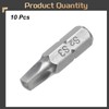 sourcing map 10pcs Square Head Screwdriver Bits 1/4" Hex Shank