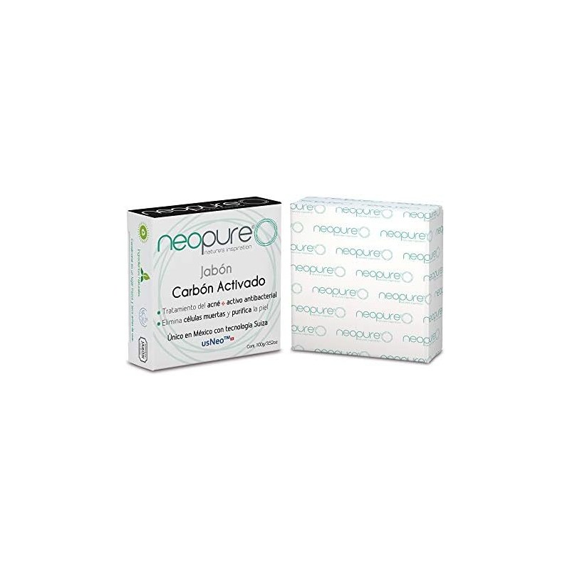 Jabón neopure® Carbón Activado + usNeo® Barra 100 G