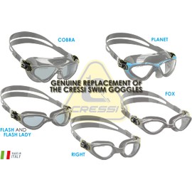 Cressi Buckles for Swim Goggles, Black