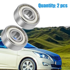 A ABSOPRO Ball Bearing Double Shielded 6201ZZ 12x32x10mm Chrome (Set of 2)