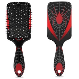 Kids Hair Brush for Boys Girls Toddler - Detangler Hairbrush for Wet Dry Thin Long Curly Hair Pain-Free Comb (Red Spider Web)