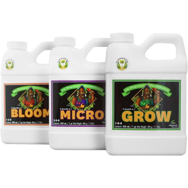 Advanced Nutrients ANBGMBD500 Bloom, Micro, Grow Fertilizer Bundle 500Ml Each
