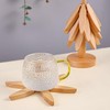 Eedoeccs Trivet Wood Coaster Japanese Style Storage Holder Pack of