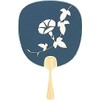 Shiomi Uchiwa Fan Morning Soup (Navy) 7.9 x 12.2 inches