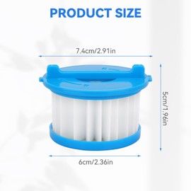 A32F02 Filters Replacement Compatible with Ryobi 18V ONE+ Wet/Dry Hand Vacuum Cleaners PCL702, PCL702B, PCL702K (4Pack)