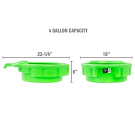 OEMTOOLS 87034 Oil Drain Pan, 4 Gallon Oil Pan, Heavy Duty Polyethylene, Pour Spout, No-Splash Lip, 3 Ergonomic Handles, Stackable Design
