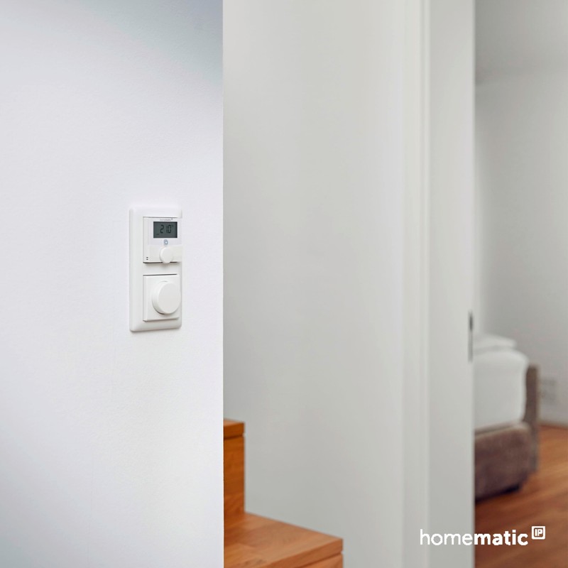 Homematic IP Smart Home Digital Wall Thermostat with Humidity Sensor,