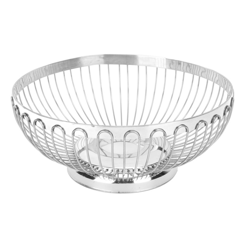 Stainless Steel Fruit Basket, Fruit Bowl Modern Rustproof Mirror Polished