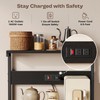 SUPERJARE Kitchen Bakers Rack with Power Outlet, Coffee Bar Table