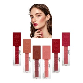 Set De 6 Labiales Líquidos Color Cobertura Impecable,intenso                                                                                          
