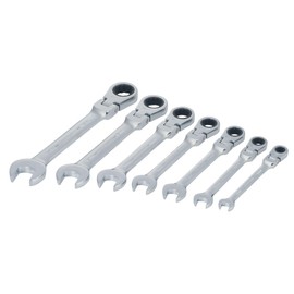 CRAFTSMAN Ratchet Set, 7-Pack, 72-Tooth, 180 Degree Flexi Head Design, Solid Chrome Finish (CMMT87009)
