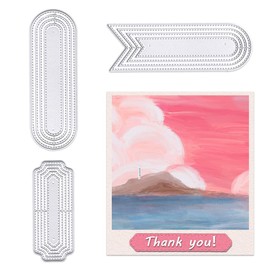 Hying Words Labels Cutting Dies for Card Making, Nested Bookmarks Die Cuts Writing Tabs Label Banner Dies Stencils Embossing Template for Craft Scrapbooking DIY Photo Album Decorations