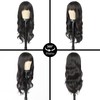 AISI QUEENS Black Wig for White Women,Synthetic Wig Black Wig