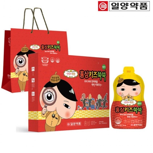 Butt Detective Red Ginseng Kids Mugwort Ilyang Pharmaceutical Melon Flavor 56 Packets / 엉덩이탐정 홍삼키즈쑥쑥 일양약품 멜론맛 56포