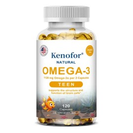 Kenofor Omega-3 Para Adolescentes  Teen Omega-3 Capsules 1120mg EPADHA                                                                                