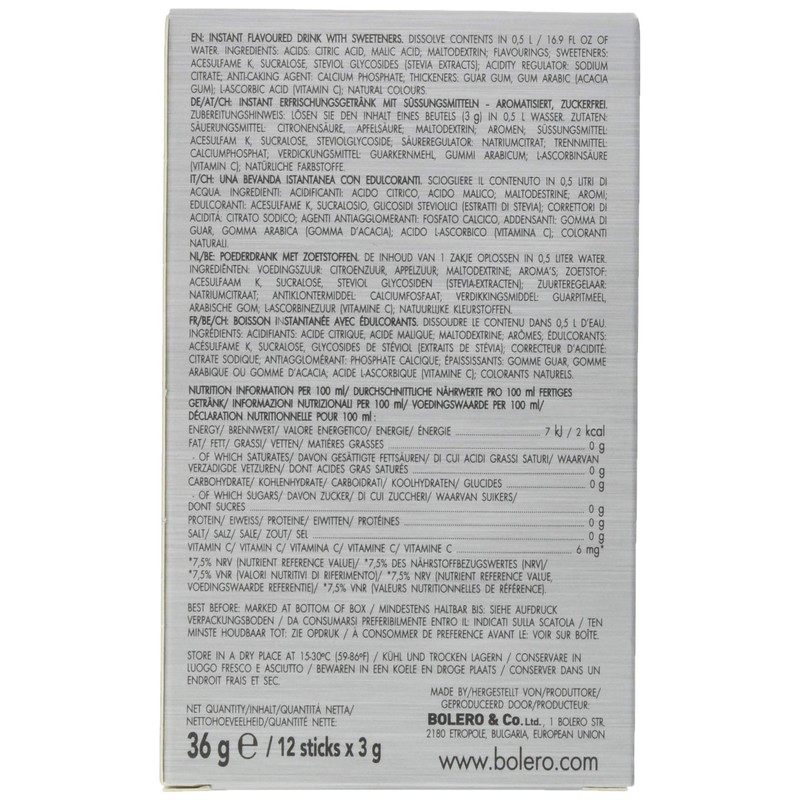 Bolero Sticks - Lemon (Pack of 12)