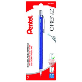 Pentel Orenz Retractable Mechanical Pencil with Sliding Sleeve, 0.7mm Medium Point, Blue Barrel, PP507BP-C, 1 Pack