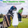 PATIKIL 12"x12" Magnetic Golf Towel with Wire Cleaning Cloth, 2