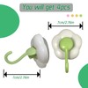 DRHYO 4Pack Flower Suction Hooks, Vacuum Suction Cup Hooks, Removable