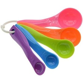 RUIAN Plastic Mixed Colors Measuring Spoons for 1ml, 2.5ml, 5ml, 7.5ml, 15ml (Pack of 5)