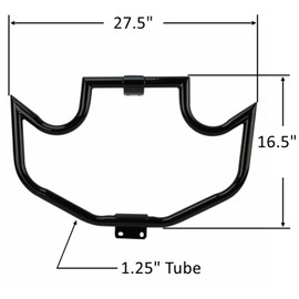 SWESGI 1 1/4" Mustache Engine Guard Crash Bar Fit for Harley Sportster XL883 XL1200 2004-2023 Forty Eight 2010-2020 Seventy Two 2012-2016 Superlow 2014-2017 XR1200 2009-2012 Roadster 2016-2020,Black