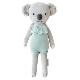 cuddle + kind Mint Claire The Koala Little 13" Hand-Knit Doll – 1 Doll = 10 Meals, Fair Trade, Heirloom Quality, Handcrafted in Peru, 100% Cotton Yarn