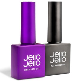 Jello Jello Fixer Base Gel + Real Matt Top Gel, 1 piece / 젤로젤로 픽서 베이스젤 + 리얼매트 탑젤, 1개