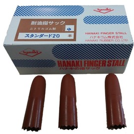 Hanaki Rubber Oil Resistant Finger Sack, Medium, Pack of 20