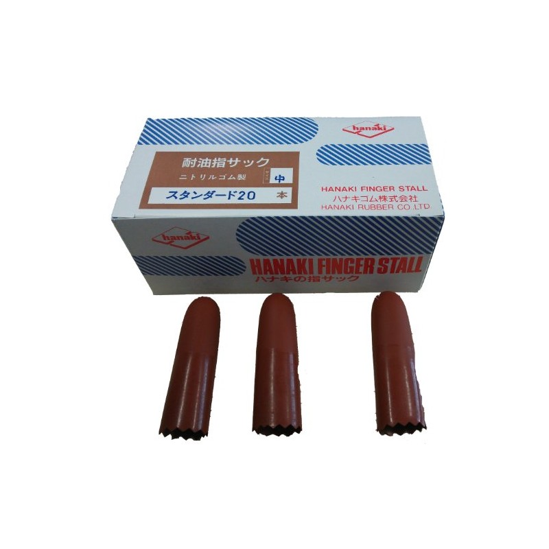 Hanaki Rubber Oil Resistant Finger Sack, Medium, Pack of 20