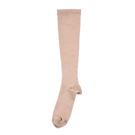 [Satisfied] 4345-51N Women's High Socks, 1 Piece Set, Rayon Silk, Compression, Fukusuke, beige, 22.0-24.0 cm