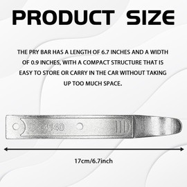 KUQUTIDY 4140 Pry Tool Auto Trim Removal Tool, Metal Mini Pocket Pry Bar, Car Trim Removal Tool Kit for Auto Body, Door Panel, Baseboard, Fastener, Interior, Universal Automotive Panel Popper Tools