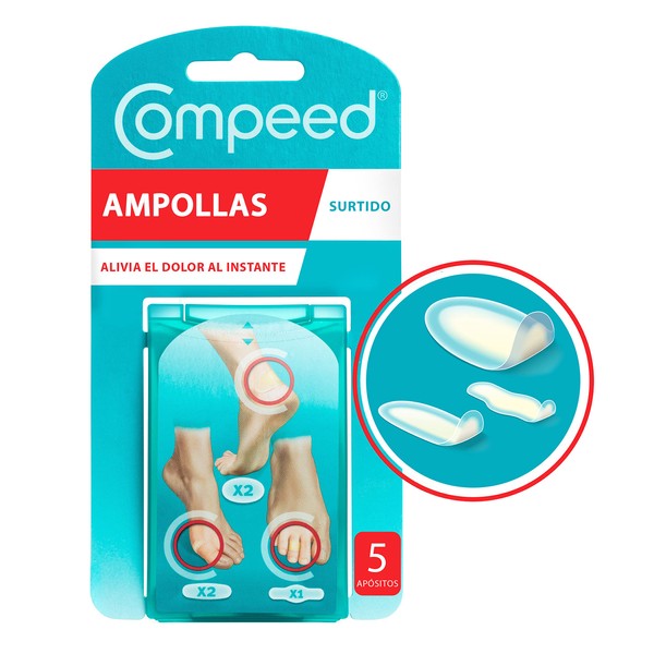 COMPEED Assorted Ampoules, 5 Hydrocolloid Dressings - Foot Treatment, One