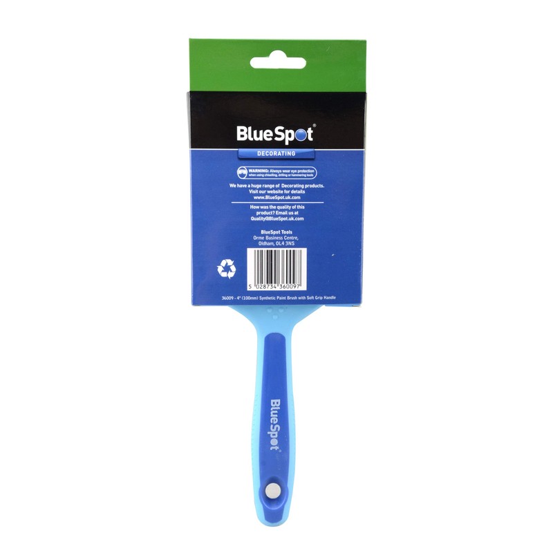 Blue Spot Tools 36009 4" (100mm) Synthetic Paint Brush with