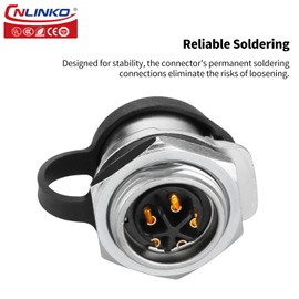 CNLINKO LP20 5 Pin Waterproof Connectors,IP68 Circular Connectors Fast Locking Plug,2-12 Pin Power Connector M20 Male Female Plug,LED Outdoor Lighting Connectors(5 Pin)