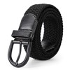 JasGood Braided Stretch Canvas Belt Elastic Casual Belt for Men