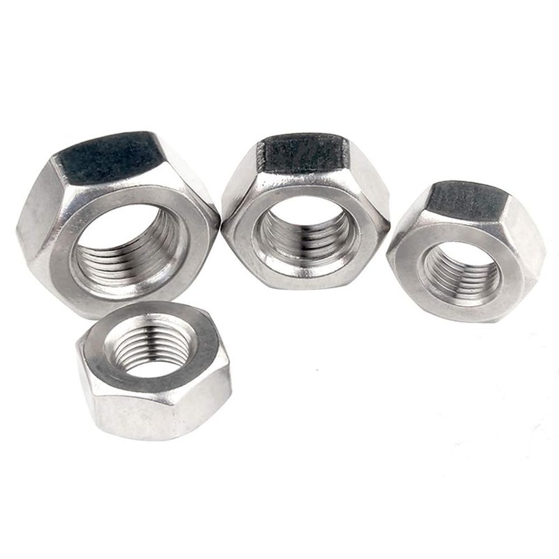 QIRUIRED 20Pcs M5 Hexagon Head Lock Nuts 304 Stainless Steel