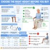 Raised Toilet Seat with Handles for Seniors, Fits Round Toilet