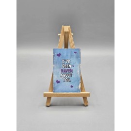 BE MINE "RAVEN ABOUT YOU" BALTIMORE RAVENS METAL VALENTINE'S DAY CARD VALENTINE